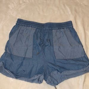 Flowy “jean” shorts